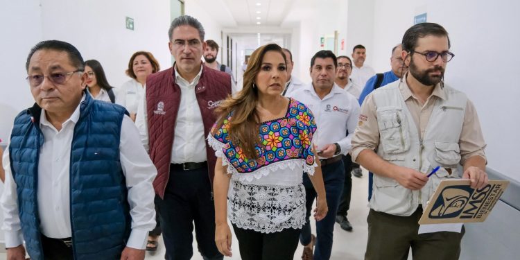 Supervisa Mara Lezama y el Director General del IMSS-Bienestar necesidades del Hospital General de Cancún “Jesús Kumate Rodríguez”