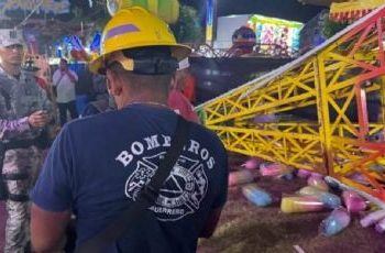 Cae juego mecánico dejando al menos dos personas heridas en la feria Club de Golf de Acapulco