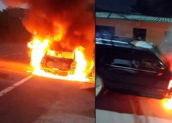 Con quema de vehículos, incendios de negocios y manta amenazante inicia este jueves en Centro y Nacajuca