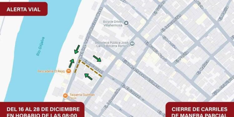 Anuncian cierres viales por trabajos de bacheo en Gaviotas Norte y La Manga II