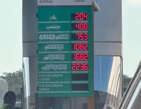 Incrementan tarifas de las autopistas entre Mérida y Cancún