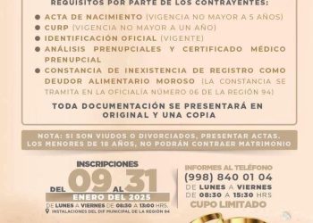 Últimos días para el registro de bodas colectivas