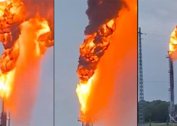 Falla en desfogue de quemador de Pemex en Cunduacán causa alarma