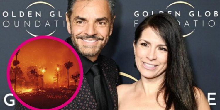 Eugenio Derbez y Alessandra Rosaldo evacuan su hogar tras incendios forestales en California
