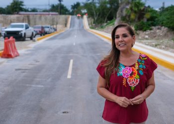 Inaugura Mara Lezama camino de acceso a unidad deportiva Luis Donaldo Colosio, en Benito Juárez