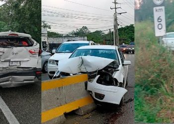 Lluvias provocan al menos cuatro accidentes en carreteras de Tabasco