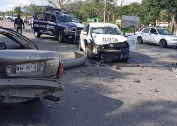 Accidente en la vía Cunduacán – Comalcalco deja daños materiales