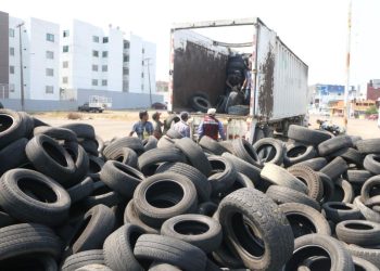 Nacajuca recolecta más de 18 toneladas de llantas para prevenir enfermedades