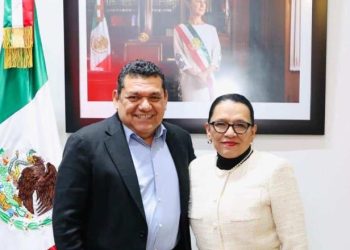 Javier May se reúne con Rosa Icela Rodríguez en CDMX