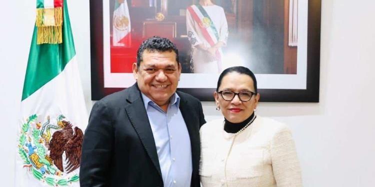 Javier May se reúne con Rosa Icela Rodríguez en CDMX