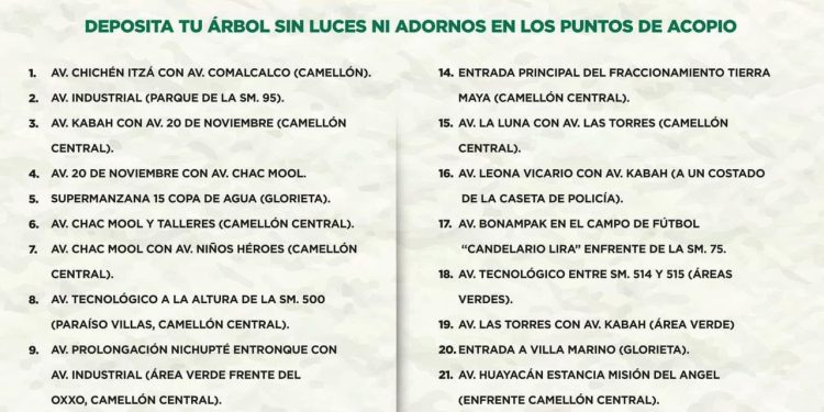 Última semanas para desechar árboles de navidad