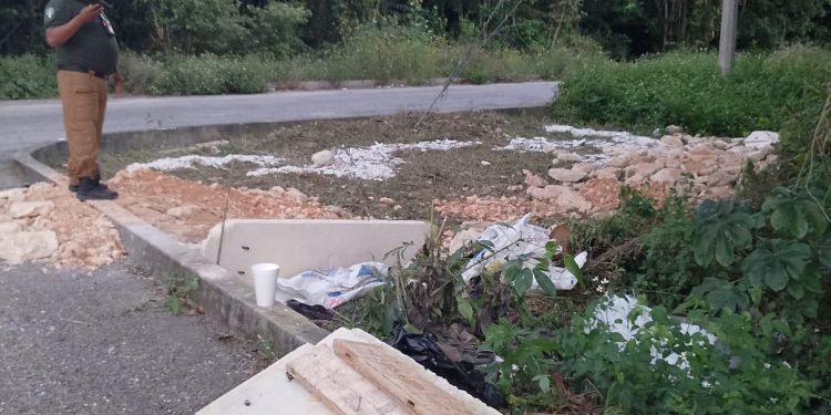 Detienen unidades verdes a seis ciudadanos por arrojar escombros en la vía pública