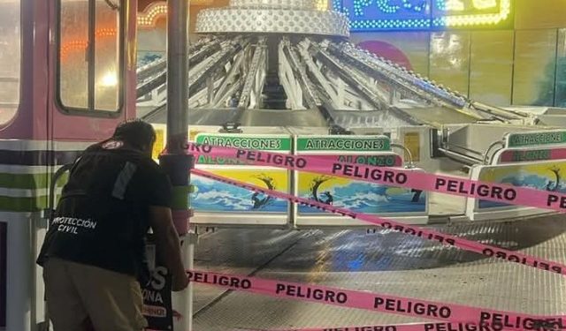 Clausuran juego mecánico donde una menor sale disparada en una feria en Cozumel