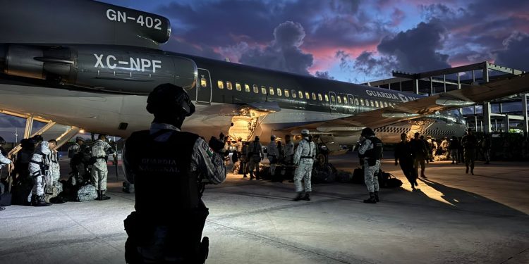 Envían 120 elementos de Guardia Nacional de Quintana Roo a la frontera norte del país