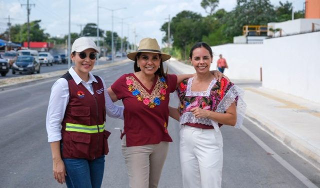 Mara Lezama y Ana Paty Peralta entregan a cancunenses transformada avenida Politécnico tras la rehabilitación