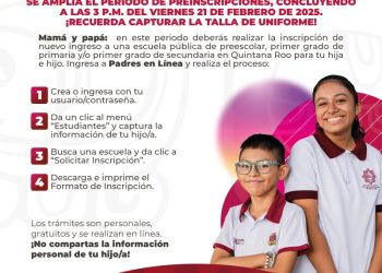 Amplía SEQ periodo de preinscripción en educación básica, hasta el 21 de febrero