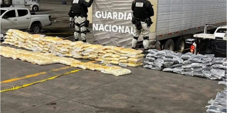 Guardia Nacional decomisa media tonelada de droga en Tijuana