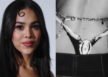 Danna Paola en polémica tras usar ropa interior con el símbolo de la virgen