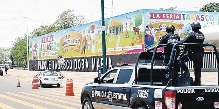Refuerzan seguridad para la Feria Tabasco 2025 con 350 elementos, drones y helicóptero