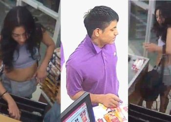 Captan en imágenes a pareja asaltando farmacia en la Primero de Mayo