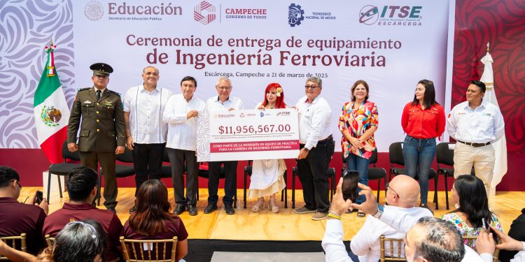 INVERSIÓN DE $11.9 MILLONES PARA LA IMPULSAR LA CARRERA DE INGENIERÍA FERROVIARIA DEL  INSTITUTO TECNOLÓGICO SUPERIOR DE ESCÁRCEGA