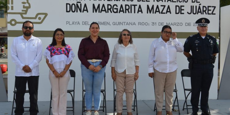 Gobierno de Playa del Carmen rinde homenaje a Margarita Maza de Juárez, en el 199 aniversario de su natalicio
