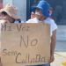 Protesta de ex policías en Campeche