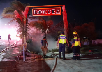 Incendio consume palapa de restaurante en Boca del Río