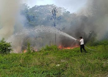 Remueven desechos de autopartes en Nacajuca tras incendio para prevenir nuevos siniestros