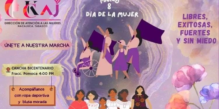Ayuntamiento de Nacajuca convoca a marcha por el Día de la Mujer en Pomoca