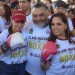 Ana Paty Peralta y Mara Lezama, participaron con entusiasmo en la Clase Nacional “Boxeando por la Paz”