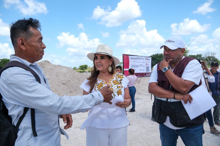 Mara Lezama supervisa rehabilitación y mejoramiento de tramo carretero Nuevo Canaán-Miguel Alemán