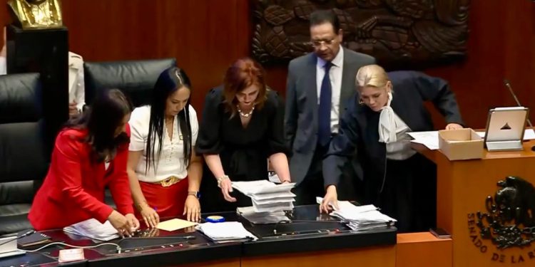 Pierde primera votación de legislatura el bloque Morena-PVEM-PT en el Senado