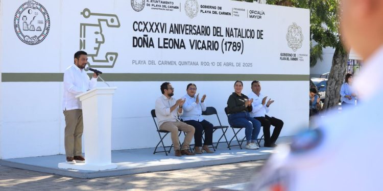 Gobierno de Playa del Carmen conmemora el 236 aniversario del natalicio de Leona Vicario