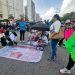 Maestros del Comité Central de Lucha bloquearon esta mañana la avenida Bonampak