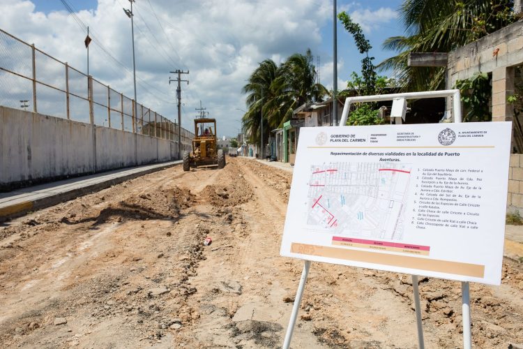Puerto Aventuras recibe la inversión más grande en pavimentación de su historia, gracias al gobierno de Estefanía Mercado