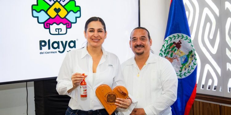 Playa del Carmen fortalece lazos internacionales: Estefanía Mercado recibe al alcalde de Belmopán, Belice, y comparte avances de transformación turística y de seguridad