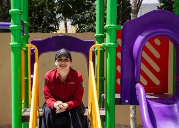 Cumple Estefanía Mercado con la rehabilitación y remodelación del parque Rayadores, en Villas del Sol