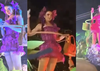 Preocupa en redes el estado de la Flor de Oro 2024 al final del desfile de carros alegóricos