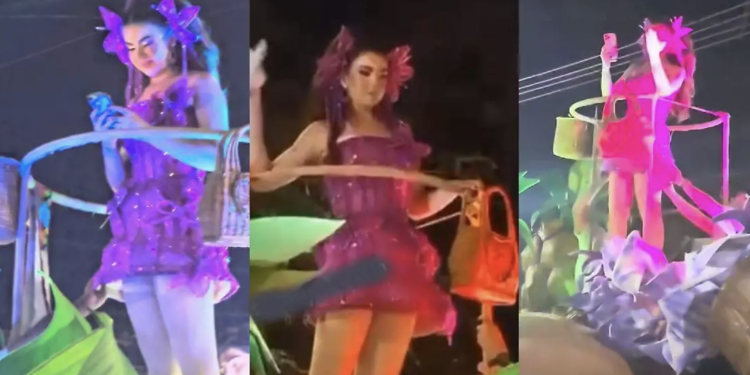 Preocupa en redes el estado de la Flor de Oro 2024 al final del desfile de carros alegóricos