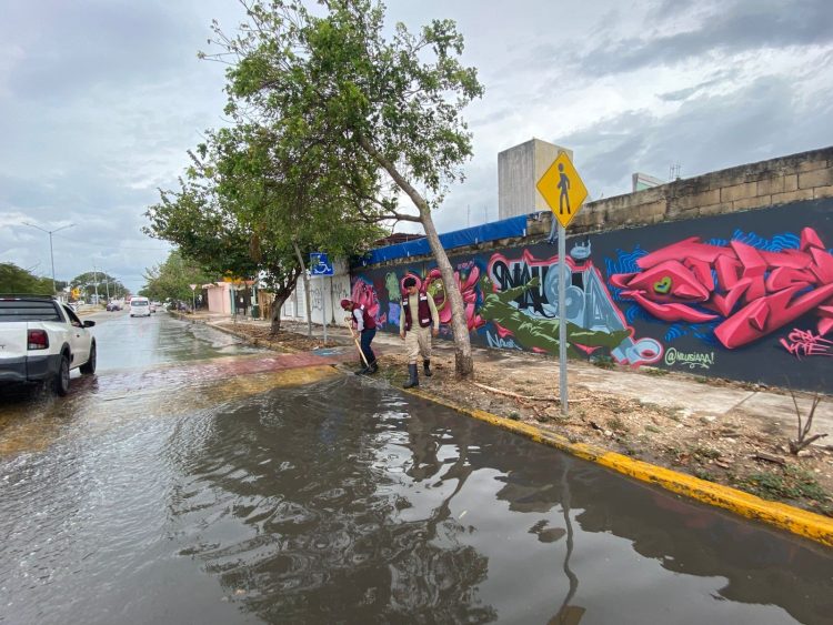 Activa Gobierno “Operativo Tormenta” para prevenir encharcamientos y garantizar seguridad en Playa del Carmen