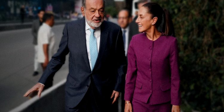 Claudia Sheinbaum y Carlos Slim dialogan sobre el rumbo económico de México