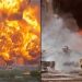Miles de litros de combustible se consumieron en incendio en Cadereyta, Nuevo León