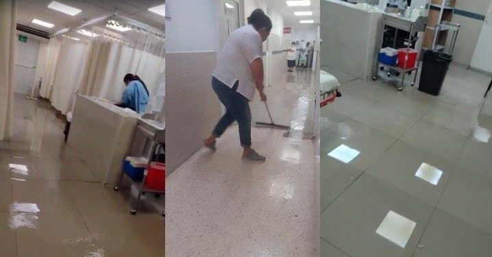 Lluvias provocan filtraciones en Centro de Especialidades del ISSET