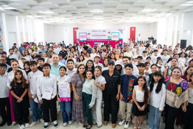 Con el respaldo de Verónica Lezama y Estefanía Mercado, niñas, niños y adolescentes asumen liderazgo en Quintana Roo