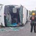Fatal accidente en Hualahuises, NL: 11 muertos y 21 heridos tras volcadura de autobús