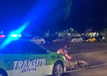 Patrulla de Tránsito atropella a motociclista durante operativo contra «arrancones» en Xalapa