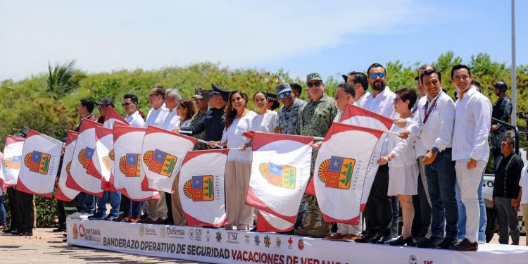 ARRANCAN ANA PATY PERALTA Y MARA LEZAMA “OPERATIVO DE SEGURIDAD VACACIONAL DE VERANO, QUINTANA ROO 2025”