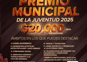 Lanzan convocatoria al Premio Municipal de la Juventud 2025 en Playa del Carmen