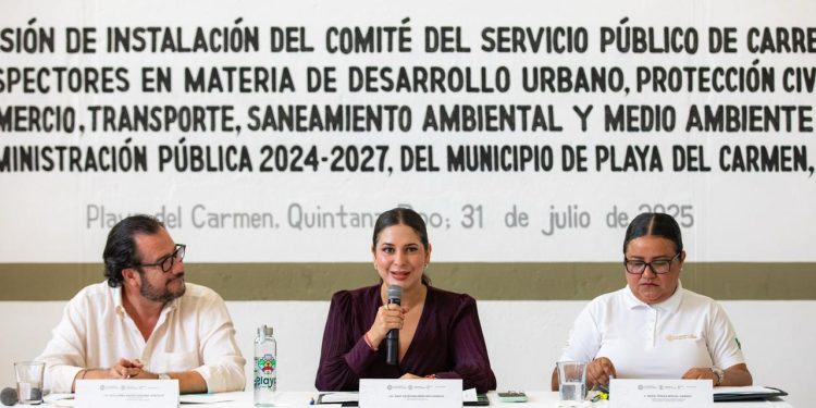 Instala Estefanía Mercado el Comité del Servicio Público de Carrera para Inspectores en Playa del Carmen